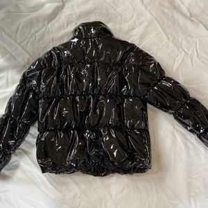 Patent Shiny Puffer Jacket